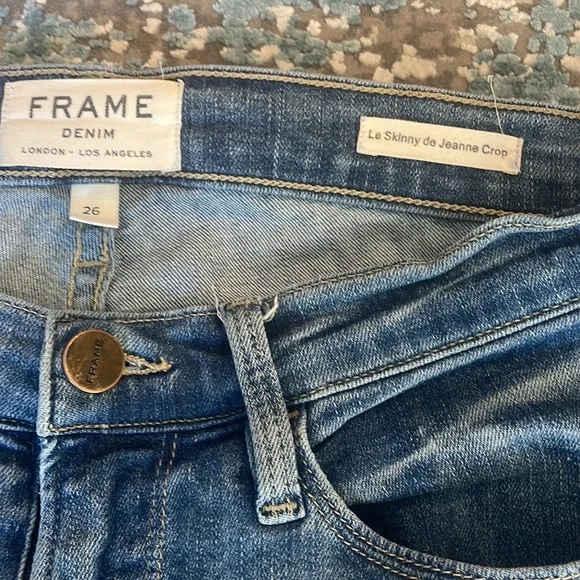 Frame Denim Le Skinny de Jeanne Crop Size 26 - Picture 3 of 6